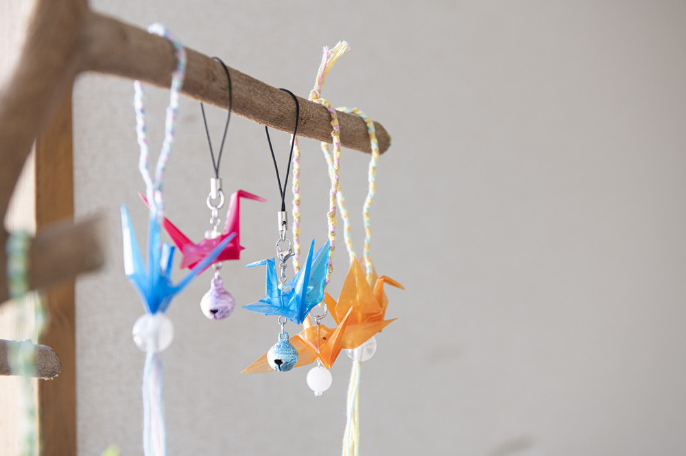 イベントなどで販売されるキーホルダーのクラフト作品