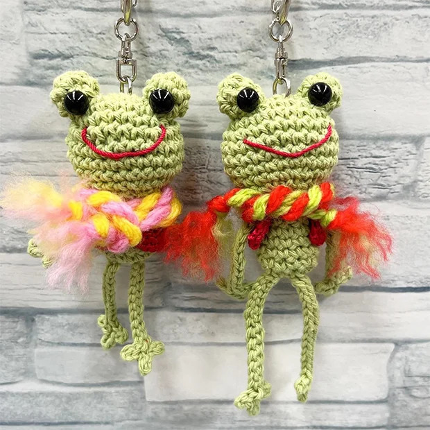 ミニチュアかえるのあみぐるみ…キーホルダー
