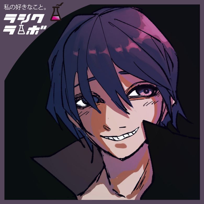 イラスト紹介】闇に滲む微笑み、視線で語るキャラクター 🌃ラシクラボ