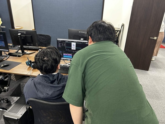 動画編集の様子