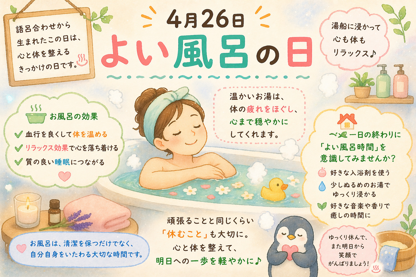 4月26日 よい風呂の日やさしいあおぞら のブログ | LITALICO仕事ナビ