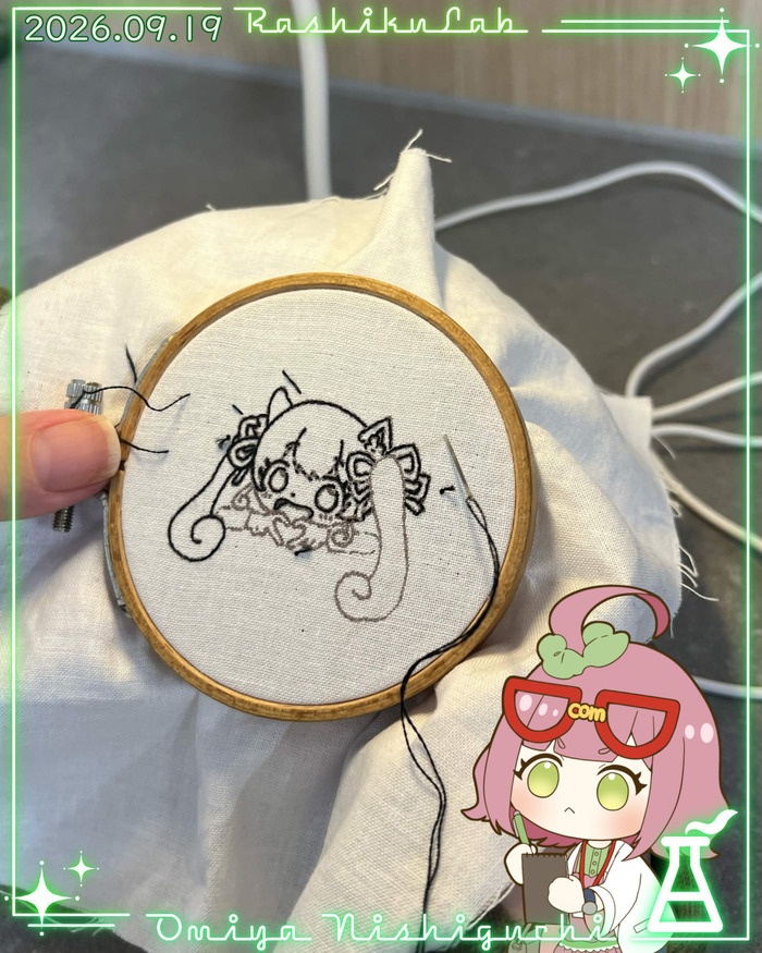刺繍創作、、 🧵刺繍に挑戦！ひと針ずつ丁寧に🪡ラシクラボ大宮西口 のブログ