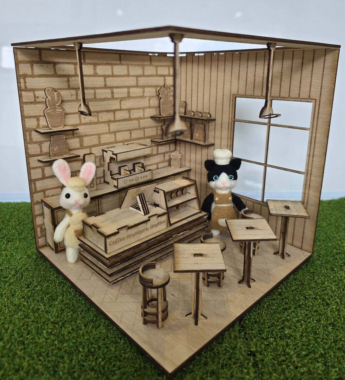 夢のコラボ】レーザー木工×羊毛フェルト！とびきり可愛い「ミニチュア