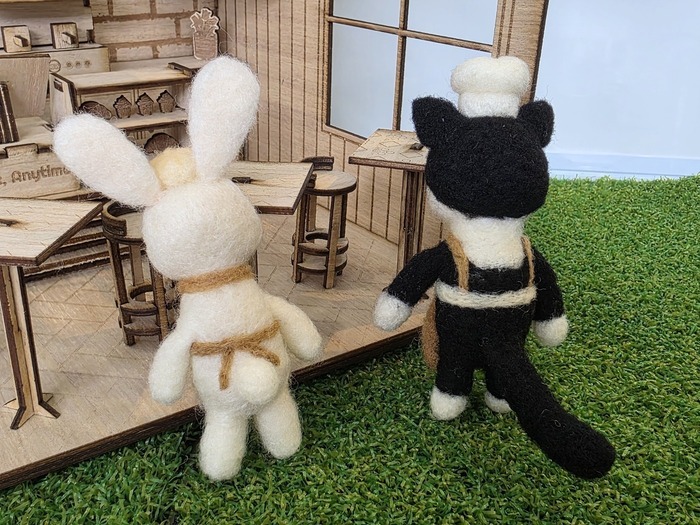 夢のコラボ】レーザー木工×羊毛フェルト！とびきり可愛い「ミニチュア