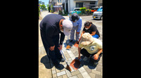 朝に外のお掃除をします。