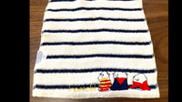 船にのっていたおじさんを3人並べて刺繡しました。かわいい！