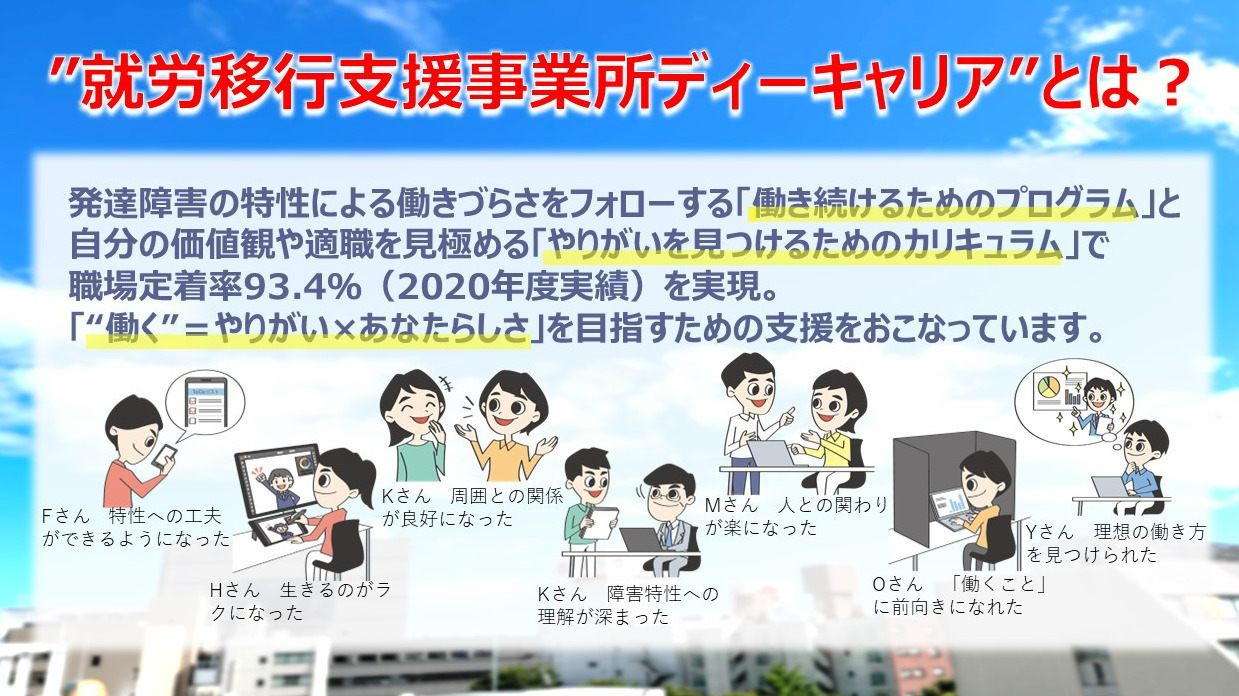 ディーキャリア静岡オフィス(静岡県静岡市葵区の就労移行支援事業所)の