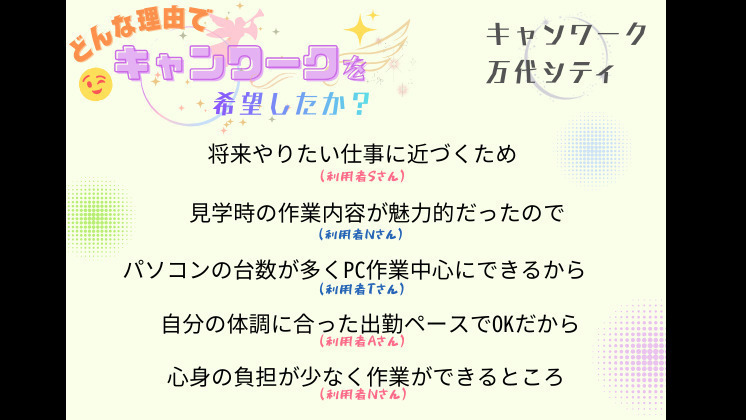 キャンワーク万代シティ